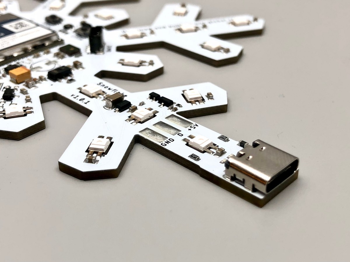 Snowflake LED Solder Pads