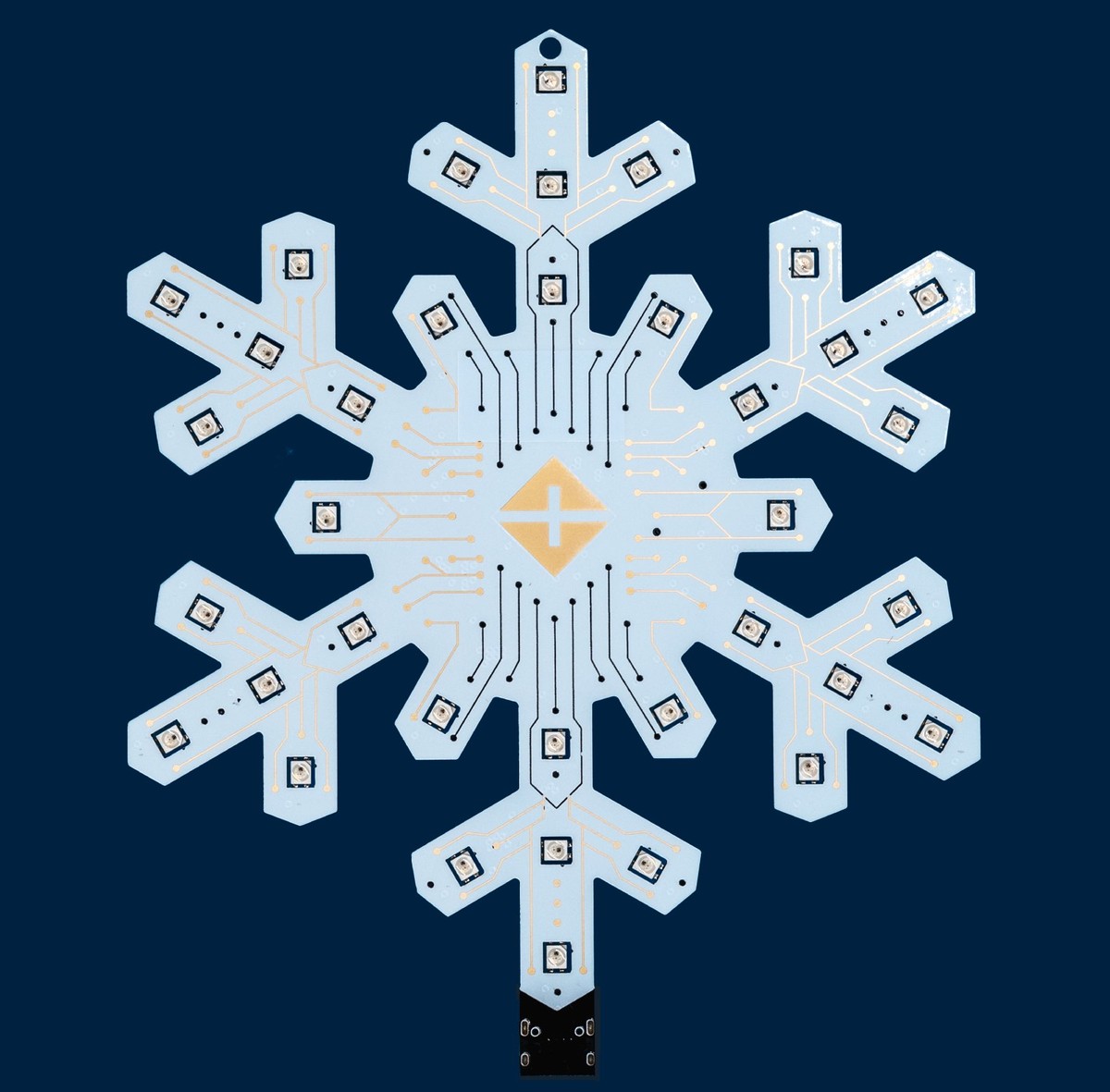 Particle Snowflake front view